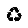 © Alex - Recycling symbol icon in black silhouette style