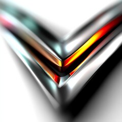 Poster - Abstract Metallic Chevron: Modern, Sleek Design with Vibrant Colors and Reflective Surfaces