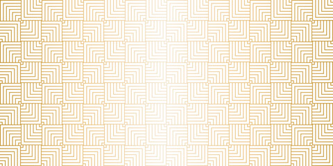 Aufkleber - Art deco luxury white and gold gradient geometric elegant vector pattern background design concept