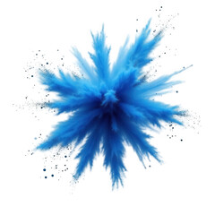 Poster - Blue color explosion isolated over png transparent background
