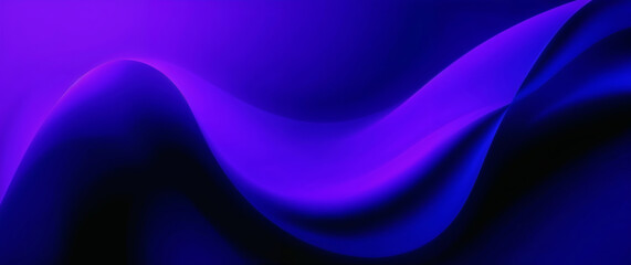 Leinwandbilder - Abstract blue and purple waves flowing smoothly in digital render