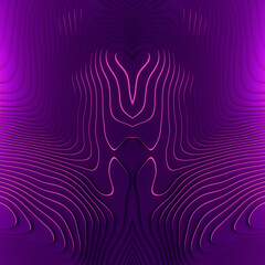 Aufkleber - An intricate symmetrical pattern with a palette of purple and pink hues. 3d rendering digital illustration