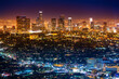 © Cavan Images - Los Angeles downtown city skyline at night