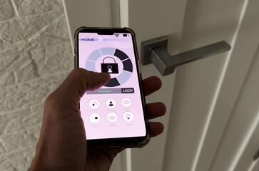 Poster - Smart home Automation Control System. Innovation technology internet Network Concept.