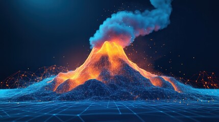 Poster - Digital Eruption: A Volcanic Landscape Rendered with Data Visualization