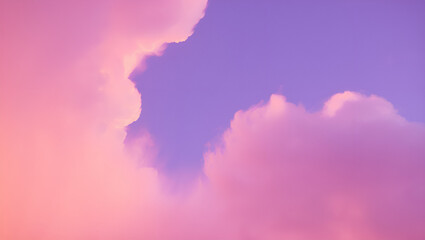 Wall Mural - a soft, dreamy sky with a gradient of pink and purple hues, featuring wispy white clouds