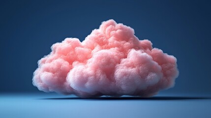 Poster - Pink Fluffy Cloud Dreamy Whimsical Soft Texture