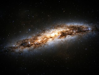 Wall Mural - majestic spiral galaxy shining brightly amidst a vast expanse of stars in the infinite cosmos