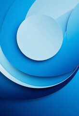 Wall Mural - Modern lines on a circular blue abstract background