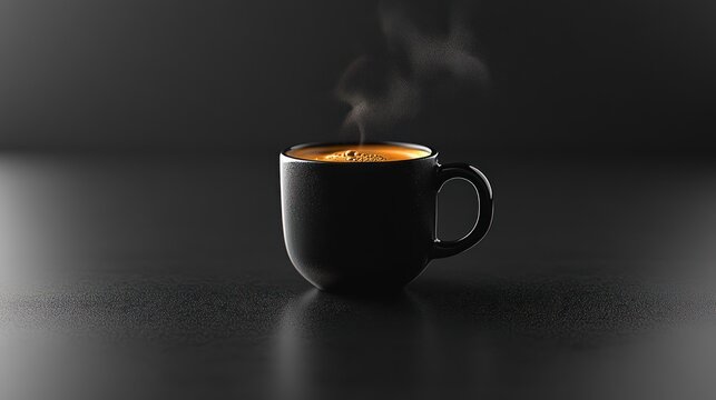 coffee cup icon with steam, minimalistic