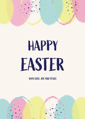 Wall Mural - colourful easter egg greeting card. abstract background. vector illustration