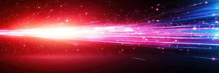 Poster - Abstract Background with Red and Blue Light Streaks