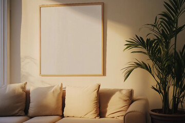 Poster - Minimalistic Interior Design with Natural Elements and Elegant Ceramic Decor, Generative AI