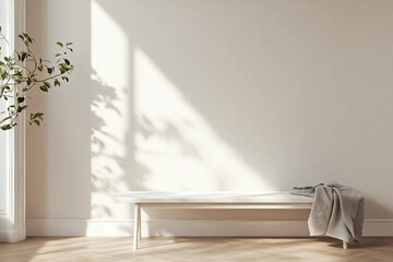 Poster - Minimalistic Interior Design with Natural Elements and Elegant Ceramic Decor, Generative AI