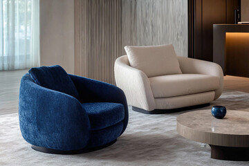 Poster - Minimalistic Interior Design with Natural Elements and Elegant Decor, Generative AI
