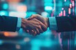© AlAfiq - Business partnership agreement handshake symbolizing cooperation, teamwork, success, and innovation in a modern digital financial environment