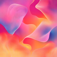 Fototapete - Radiant Abstract Waves: A vibrant fusion of colorful waves and fluid motion in a vivid abstract design, creating a mesmerizing visual experience with a touch of futuristic allure.