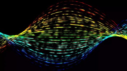 Fototapete - Abstract multicolor moving line left to right animation background. Lines abstract animation futuristic wave lines pattern