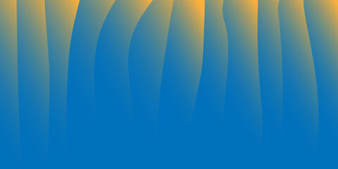 Poster - Abstract gradient surface design with 3D effect smooth yellow and dark blue curved shapes creating a serene and modern visual effect. Perfect for backgrounds, graphic design, and digital art projects.