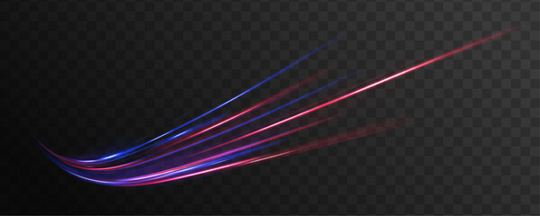 Poster - Dark background illuminated by neon speed lines and light waves in purple and blue shades. The glowing trails suggest rapid motion and futuristic energy. Perfect for motion graphics and UI design.