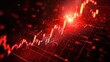 © Zainab - A financial chart with candlestick patterns displayed in red against a dark background with grid lines