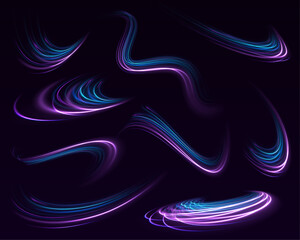 Poster - Neon data trails stream across the screen, mimicking the flow of high-speed internet traffic. The glowing patterns symbolize digital connection and transfer. Ideal for big data visuals.