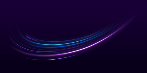 Poster - Futuristic light trails move like arrows in space, with glowing tips and flowing lines. The composition blends precision and chaos. Use in data, cyber, or high-speed concepts.