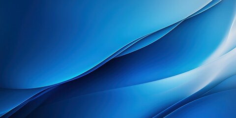 Poster - Serene blue abstract waves creating a fluid and calming atmosphere.
