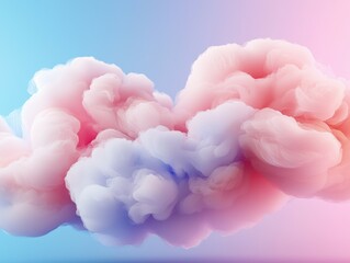 Poster - A dreamy, colorful cloud formation with soft pink and blue hues.