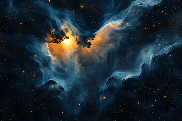 Wall Mural - Stunning cosmic nebulae display vibrant colors and patterns.