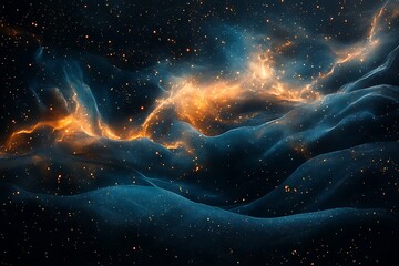 Wall Mural - celestial nebulae, swirling in vibrant hues.