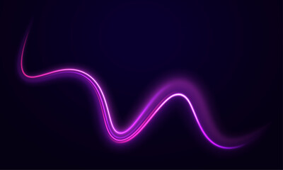Wall Mural - neon swirls with light effect in the form of a spiral. laser beams, horizontal light rays. particle 