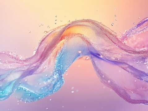 pastel splash curve, soft thread, background