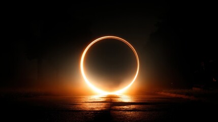 Poster - Bright glowing circle of light orbiting a masterful tool symbolizing conceptual mastery and innovation in design