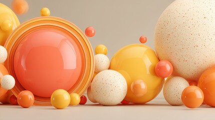 Poster - A group of colorful eggs displayed together in a floating arrangement symbolizing unity and the joy of easter celebrations