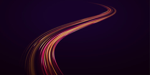 Wall Mural - concept of business leadership with hi-tech warp speed and wormhole design. energy flow tunnels and 