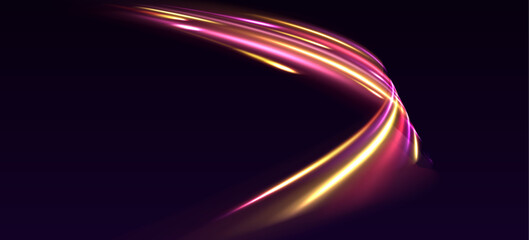 Wall Mural - shining round frames and light circles create magical energy effects. light tunnels and glowing spir