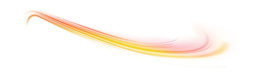 Fototapete - Glowing semicircular waves and light swirls in transparent PNG format. Soft motion and elegant curves create luminous arcs. Perfect for flow effects.