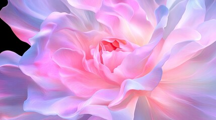 Poster - Delicate Pink and White Flower Petals with Ethereal Glow Effect