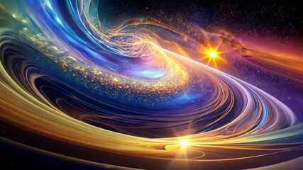 Wall Mural - Cosmic Swirls of Light A Journey Through the Nebulae and Stars