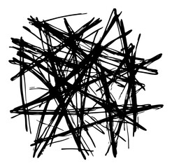 Wall Mural - png a crosses scribble drawing abstract black.