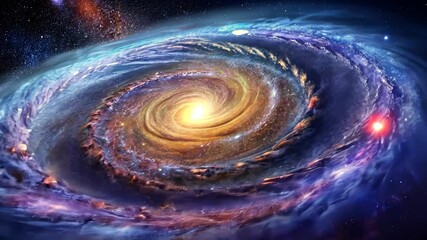 Wall Mural - Mesmerizing Cosmic Spiral A Journey Through a Breathtaking Galaxy of Colors and Light