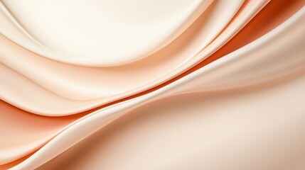 Poster - Soft, flowing fabric in shades of cream and peach creating a tranquil ambiance.