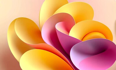 Poster - Abstract floral design with vibrant colors.