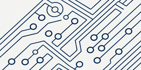 Poster - Abstract Circuit Board Design Technology Background Illustration