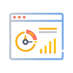 Fototapete - Analytics Dashboard Icon – Content Performance and Data Visualization Symbol