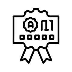 Fototapete - AI Badge Icon with Binary Code – Artificial Intelligence Symbol
