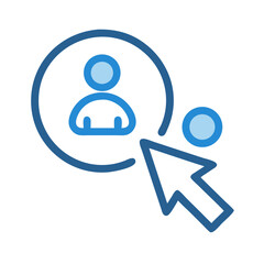 Leinwandbilder - Click Interaction Icon Representing User Behavior and Digital Engagement