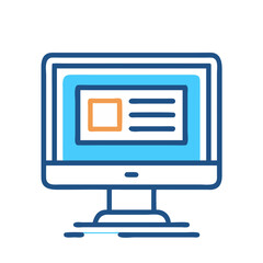 Poster - Desktop Monitor Icon Representing Content Display and Digital Interface