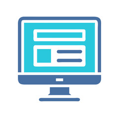 Poster - Desktop Monitor Icon Representing Content Display and Digital Interface